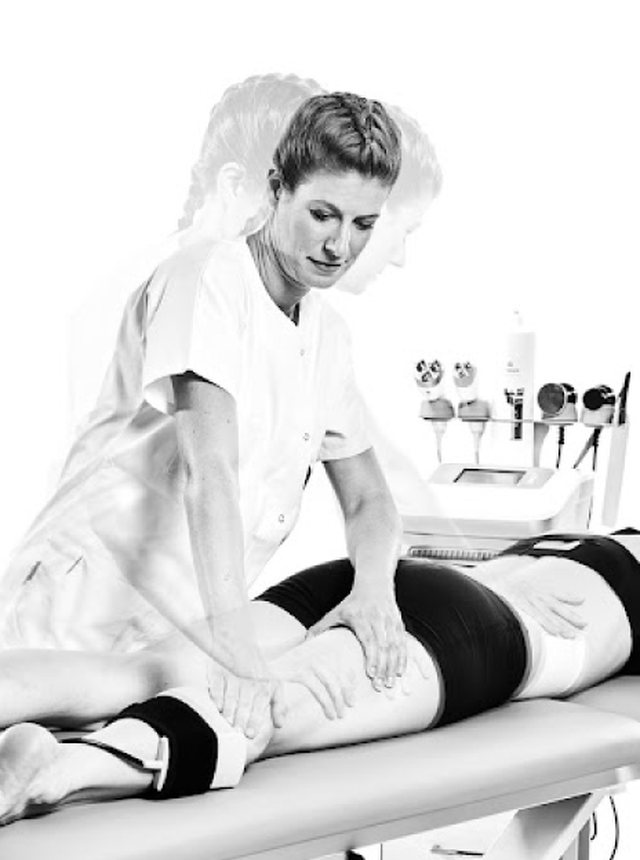 Tecarthérapie Winback appliquée sur le dos d'un patient